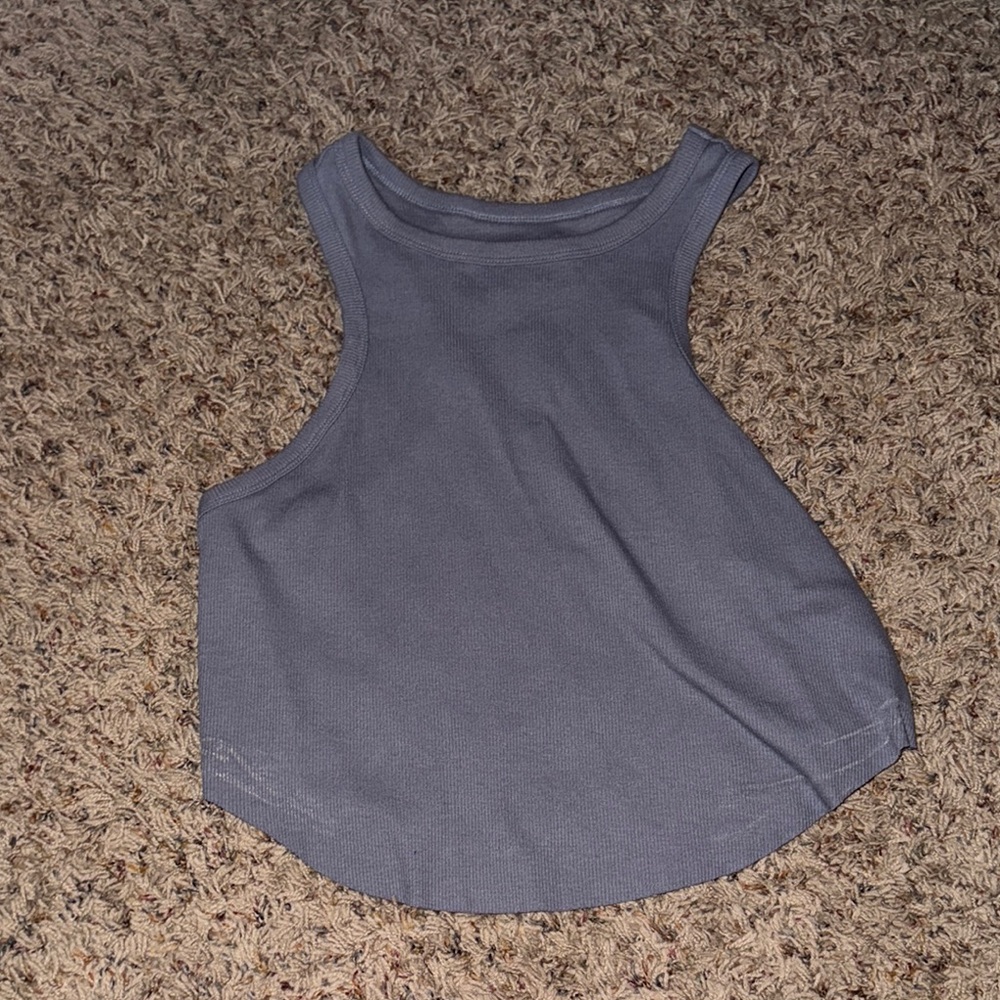 Wild Fable Gray Sleeveless Crop Tank Top
